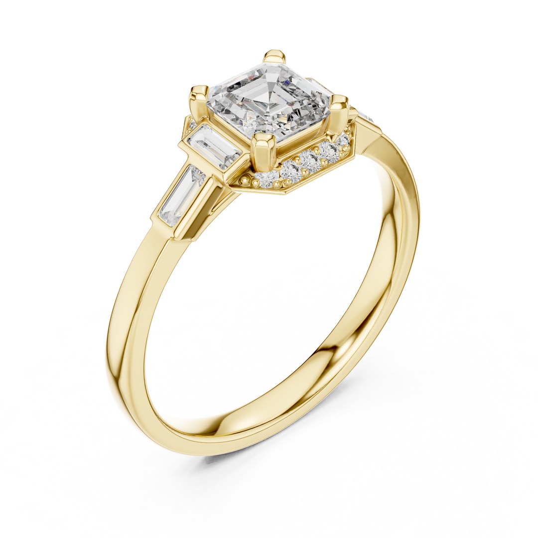 Gatsby Rosé Solitaire lab grown diamond ring