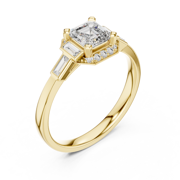 Gatsby Rosé Solitaire lab grown diamond ring