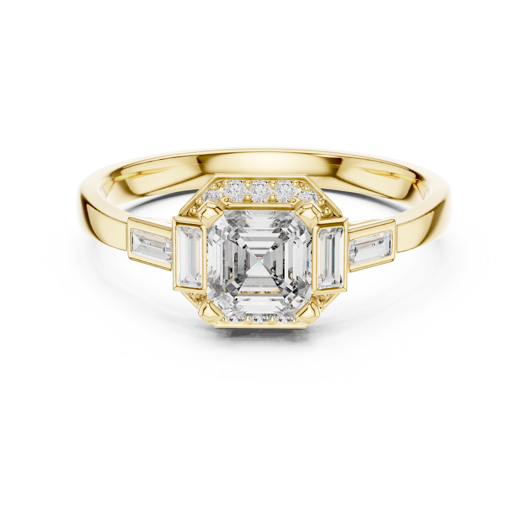 Gatsby Rosé Solitaire lab grown diamond ring
