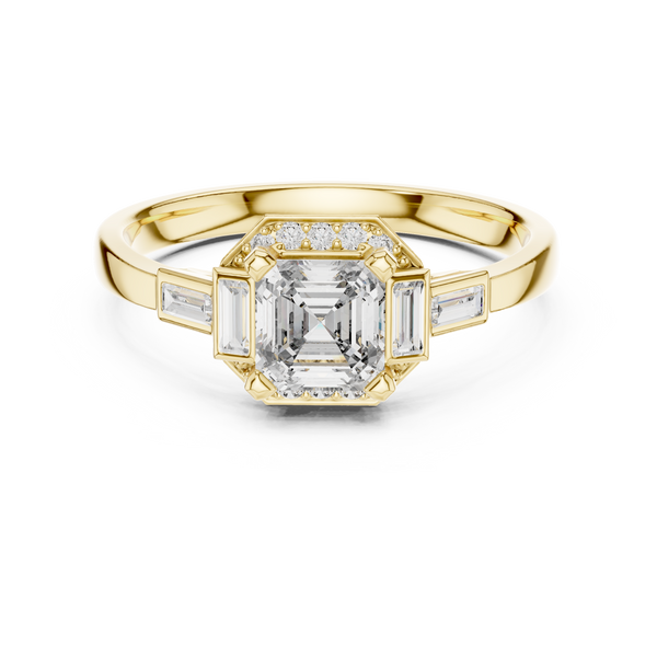 Gatsby Rosé Solitaire lab grown diamond ring