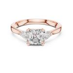 Load image into Gallery viewer, Radiant Pear Trio lab grown diamond ring

