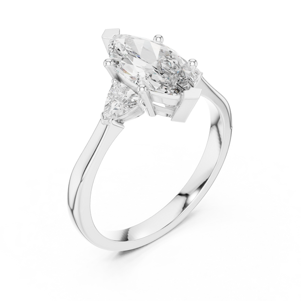 Marquise Pear Trio lab grown diamond ring