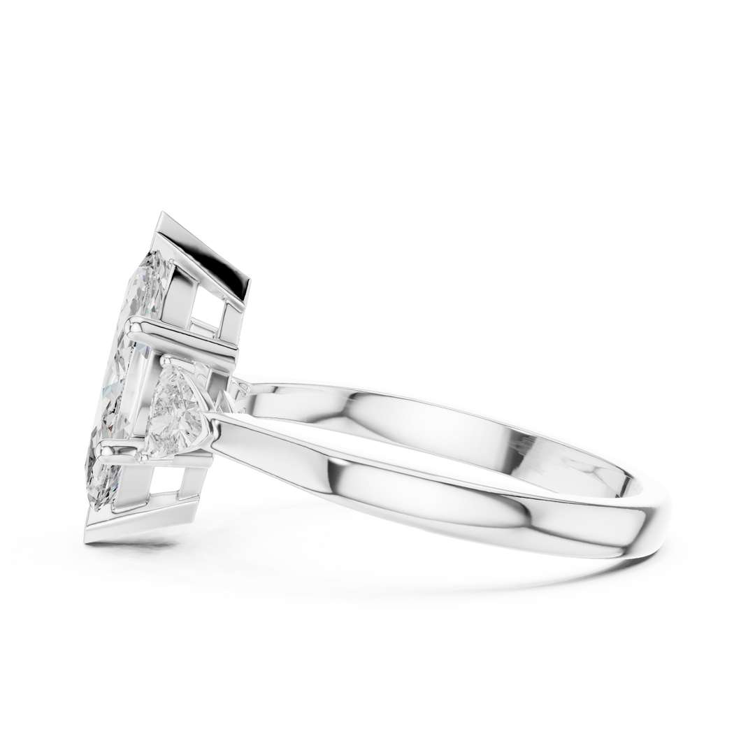 Marquise Pear Trio lab grown diamond ring