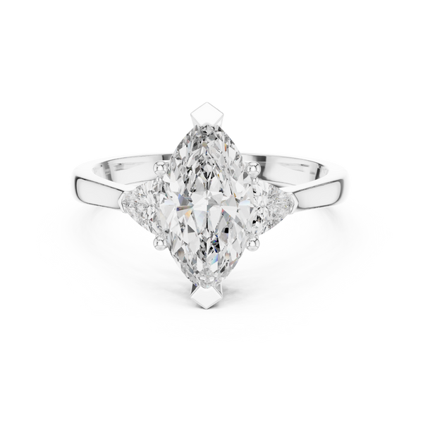 Marquise Pear Trio lab grown diamond ring