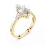 Load image into Gallery viewer, Marquise Pear Trio lab grown diamond ring
