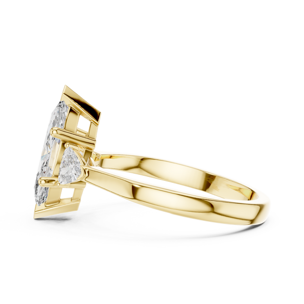 Marquise Pear Trio lab grown diamond ring