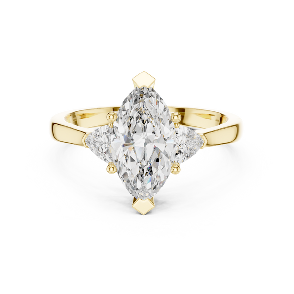Marquise Pear Trio lab grown diamond ring