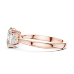 Load image into Gallery viewer, Oval Trapezoid Trio lab grown diamond ring
