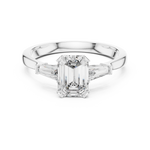 Load image into Gallery viewer, Emerald Deco lab grown diamond ring
