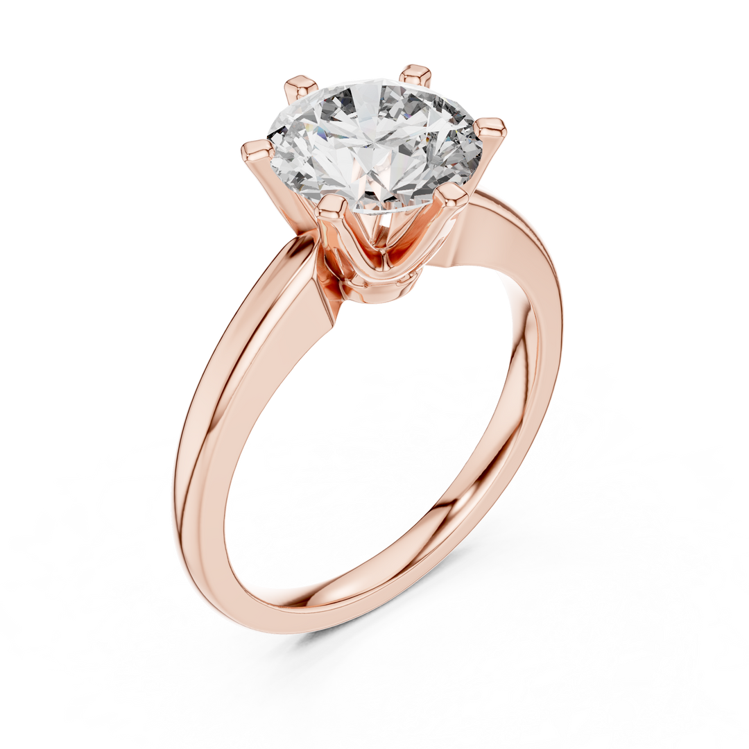Classic Six‑Prong lab grown diamond ring