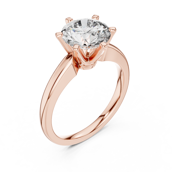 Classic Six‑Prong lab grown diamond ring