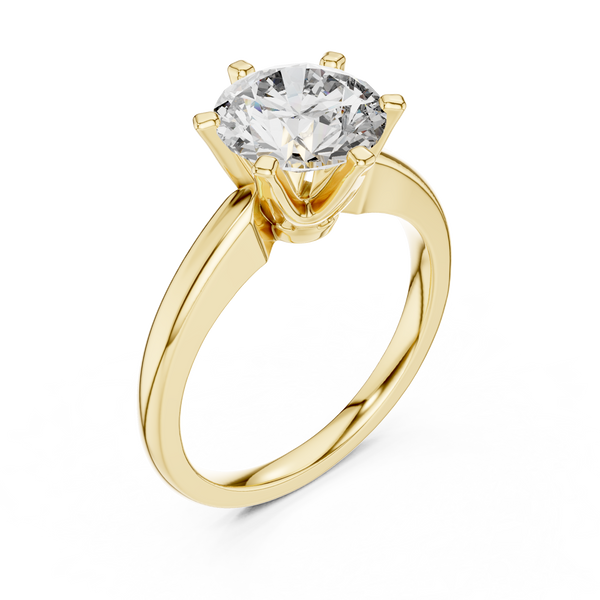 Classic Six‑Prong lab grown diamond ring
