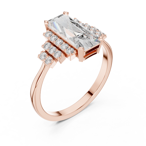 Skyline Column lab grown diamond ring