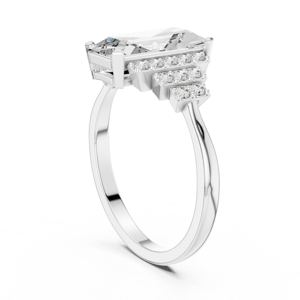 Skyline Column lab grown diamond ring