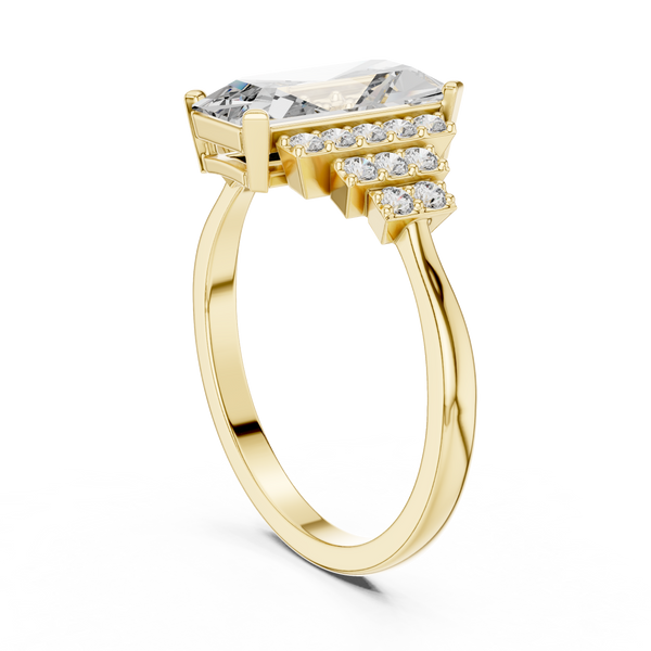 Skyline Column lab grown diamond ring