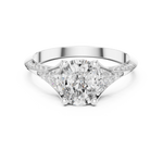 Load image into Gallery viewer, Tapered Pear Accent lab grown diamond ring
