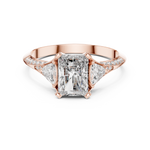 Load image into Gallery viewer, Radiant Wing lab grown diamond ring
