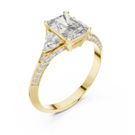Load image into Gallery viewer, Radiant Wing lab grown diamond ring
