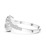 Load image into Gallery viewer, Oval S‑Curve Halo lab grown diamond ring
