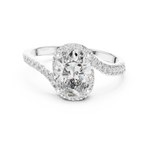 Load image into Gallery viewer, Oval S‑Curve Halo lab grown diamond ring
