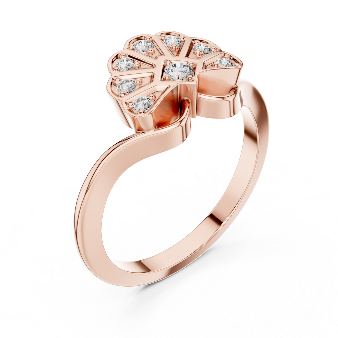 Petal Bloom lab grown diamond ring