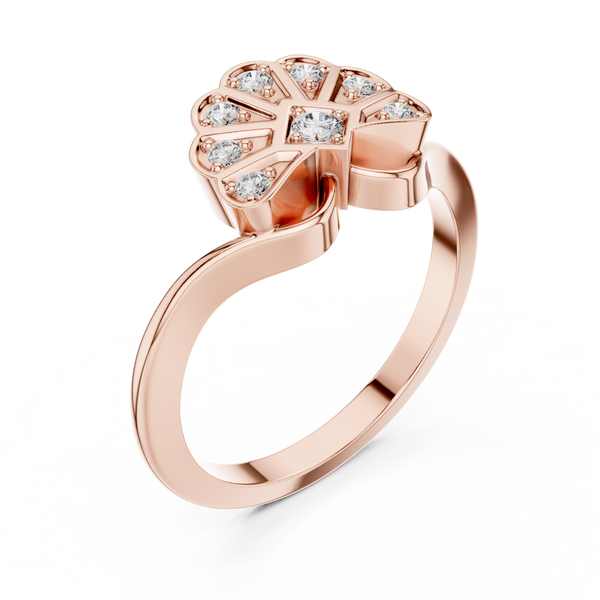 Petal Bloom lab grown diamond ring
