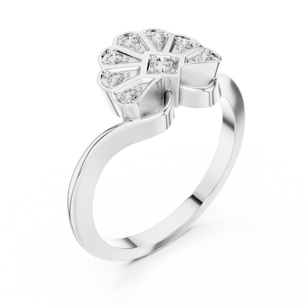 Petal Bloom lab grown diamond ring