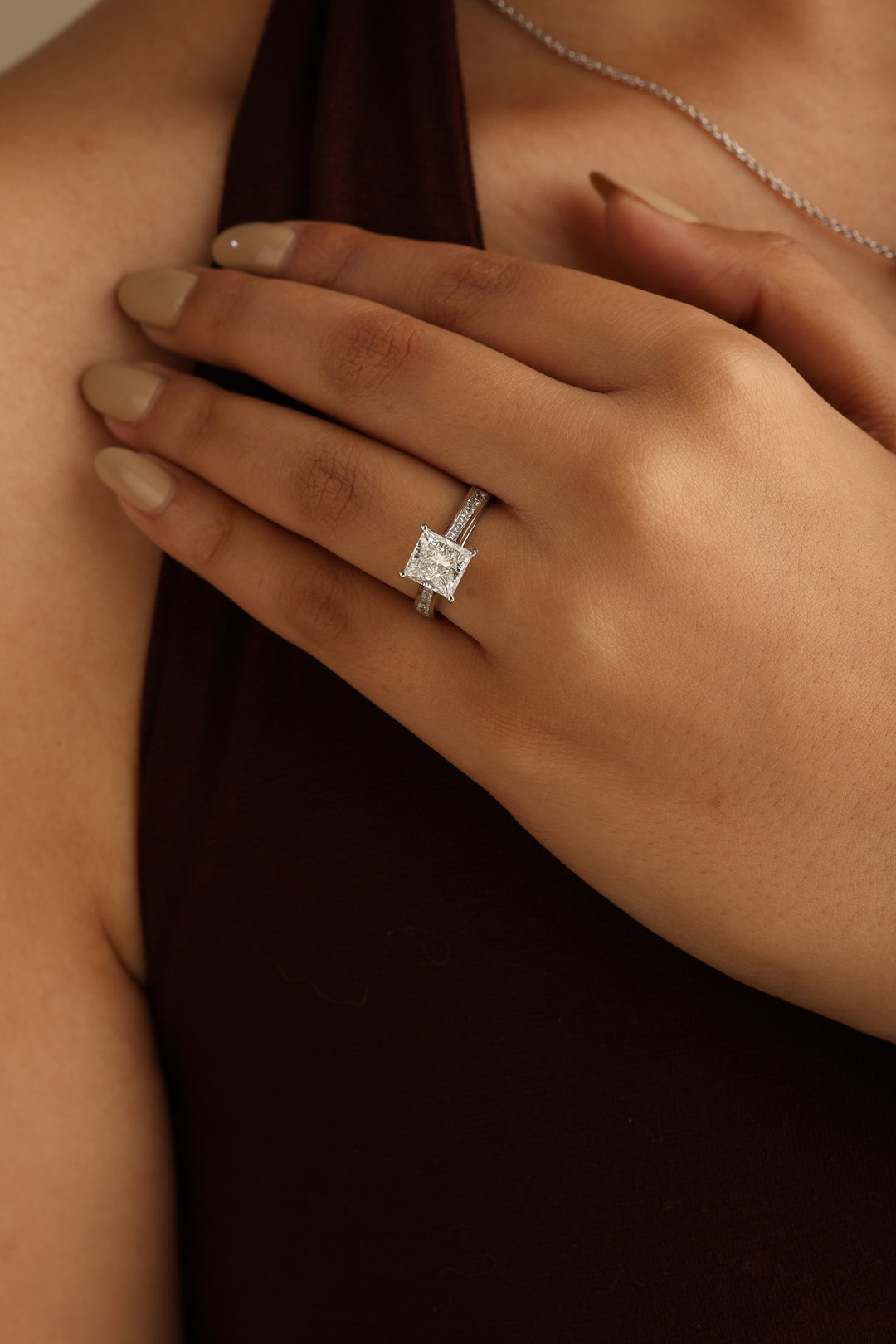 Classic Princess Channel Diamonds Ring