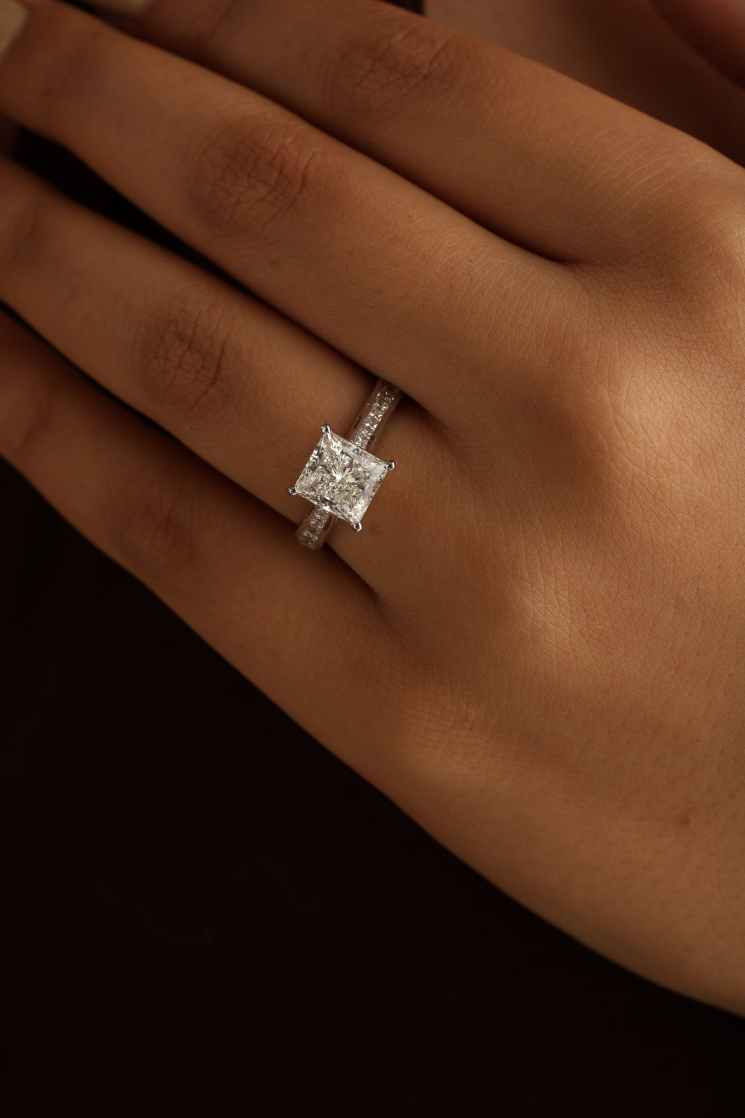 Classic Princess Channel Diamonds Ring