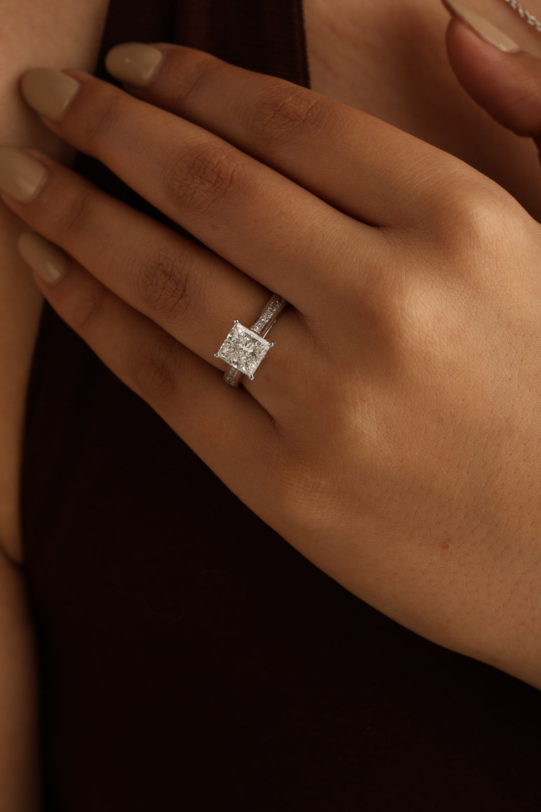 Classic Princess Channel Diamonds Ring