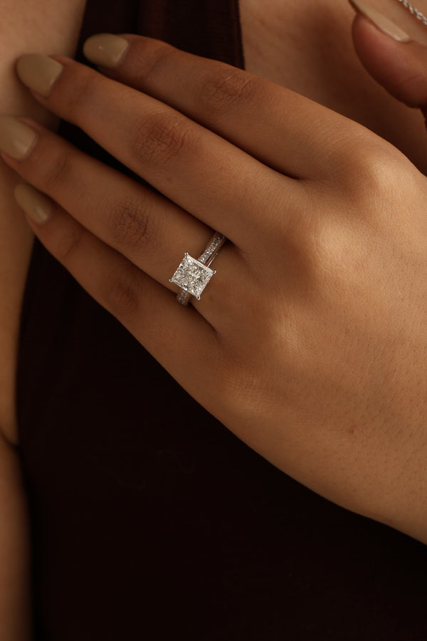 Classic Princess Channel Diamonds Ring