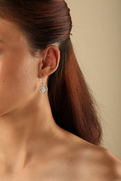 Ananya Diamond Halo Drop Earrings