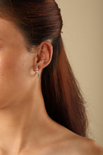 Load image into Gallery viewer, Classic Baguette Line lab grown diamonds earrings
