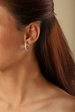 Load image into Gallery viewer, Classic Baguette Line lab grown diamonds earrings
