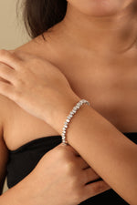Load image into Gallery viewer, Lustra Pear Diamond Tennis Bracelet
