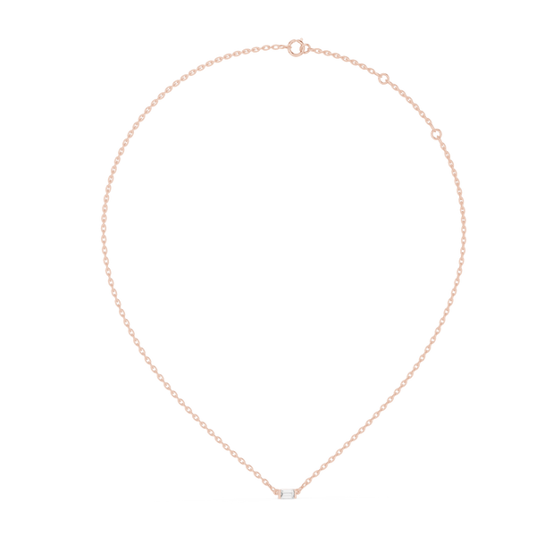 Elegant Baguette Diamond Necklace