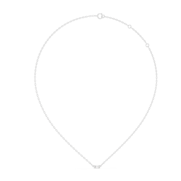 Elegant Baguette Diamond Necklace