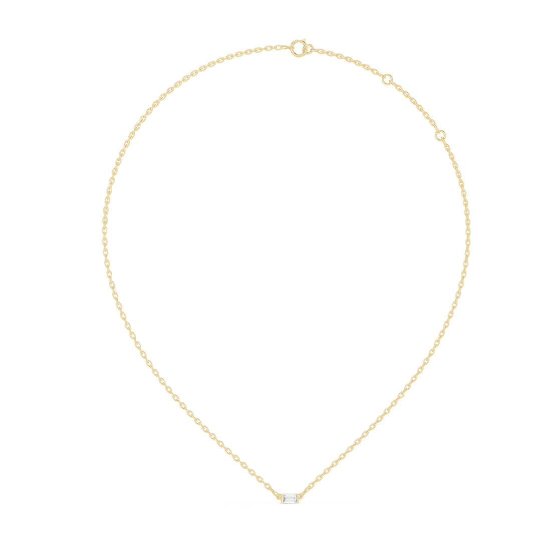 Elegant Baguette Diamond Necklace