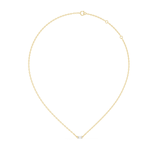 Elegant Baguette Diamond Necklace