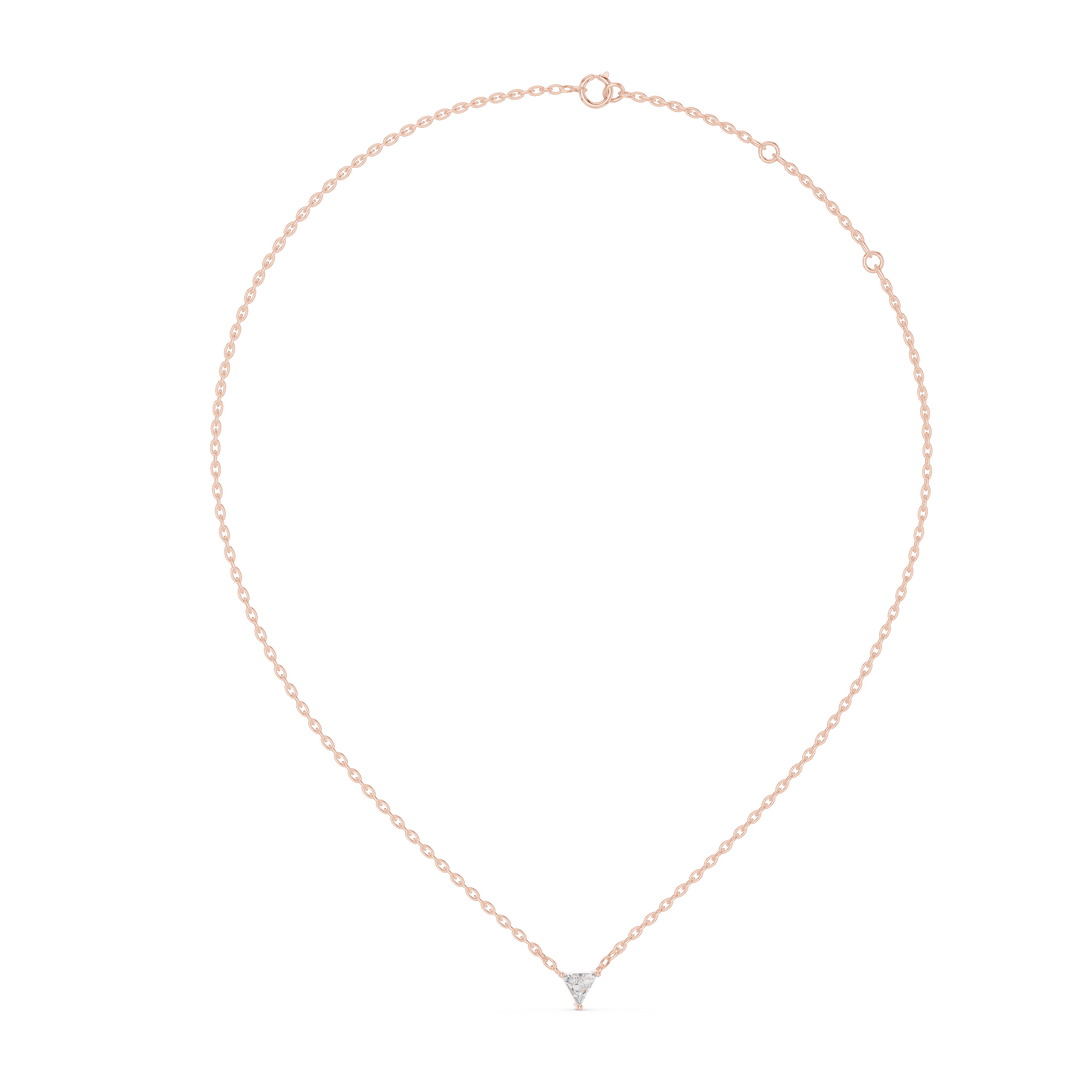 Modern Trilliant Diamond Necklace