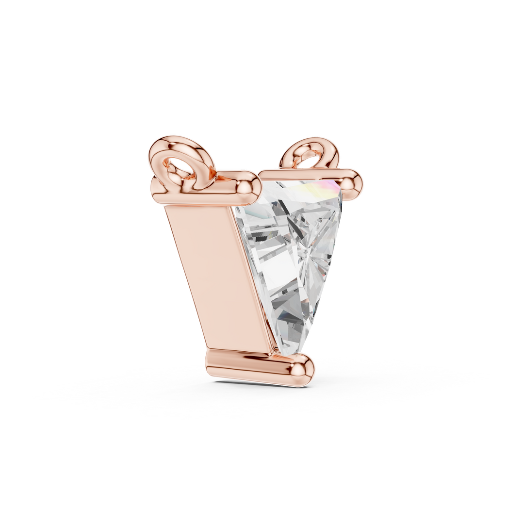 Modern Trilliant Diamond Necklace