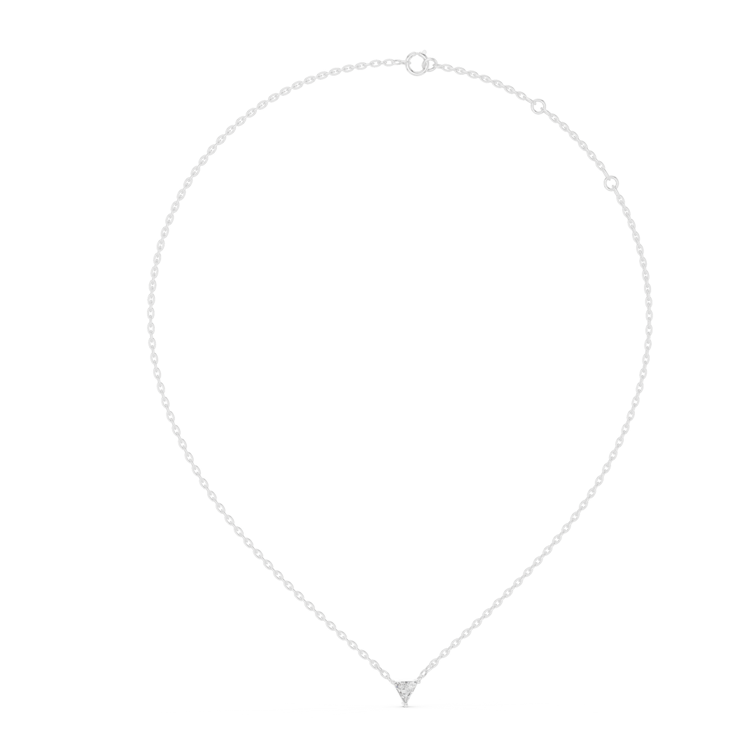 Modern Trilliant Diamond Necklace
