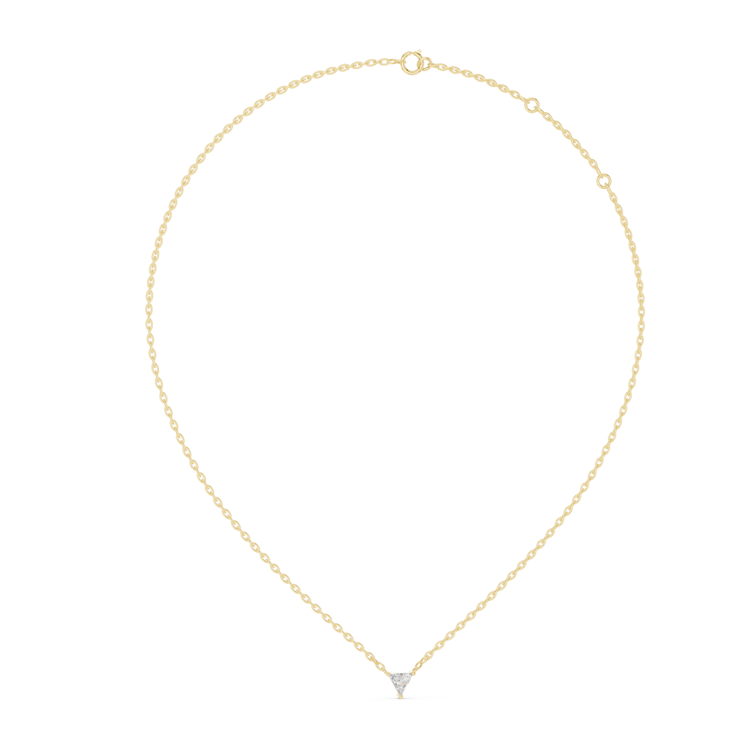 Modern Trilliant Diamond Necklace