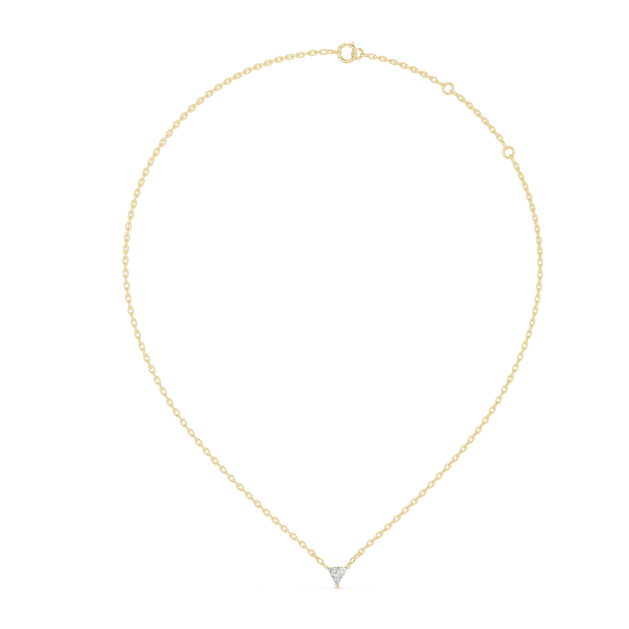 Modern Trilliant Diamond Necklace