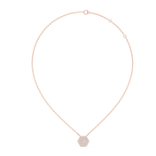Radiant Hexagon Round Diamond Necklace