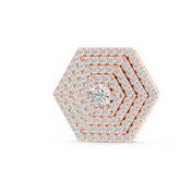 Radiant Hexagon Round Diamond Necklace