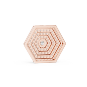 Radiant Hexagon Round Diamond Necklace