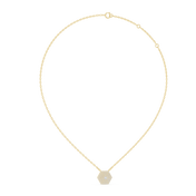 Radiant Hexagon Round Diamond Necklace
