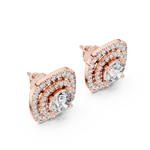 Load image into Gallery viewer, Regal Cushion Halo Studs
