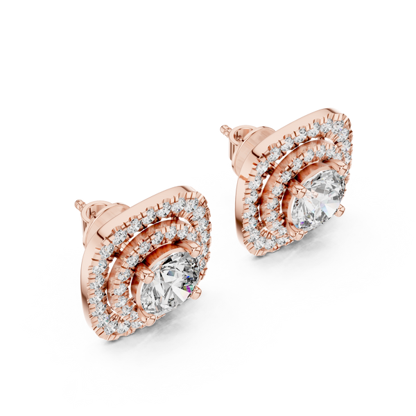 Regal Cushion Halo Studs